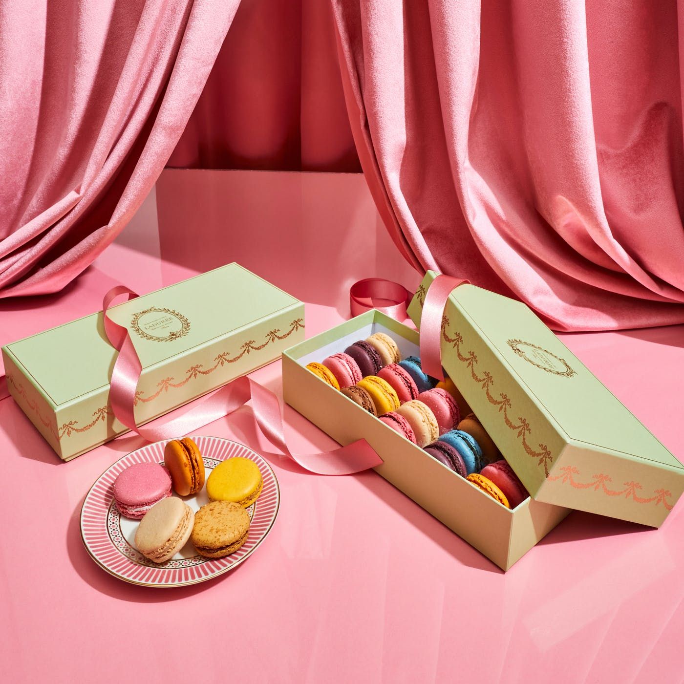 Prestige Green - Box of 15 Macarons | Goldbelly