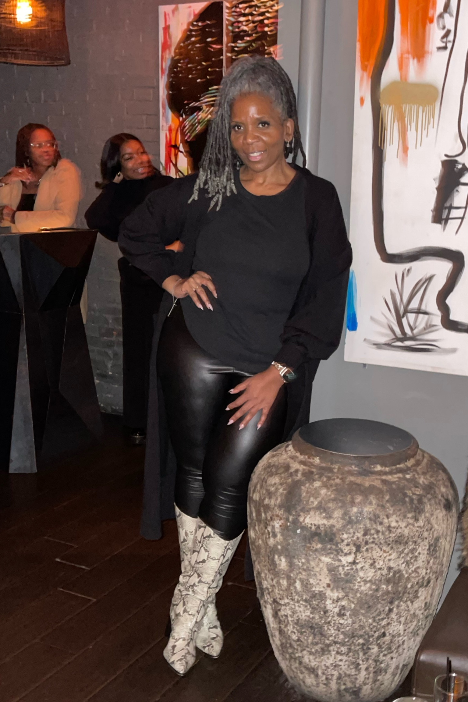 What to wear when your kids invite you out for a night of dancing & celebrating?  Comfy chic - this monochrome look with chic but comfy boots let me dance all night long 💃🏾

#LTKfindsunder100 #LTKstyletip #LTKsalealert