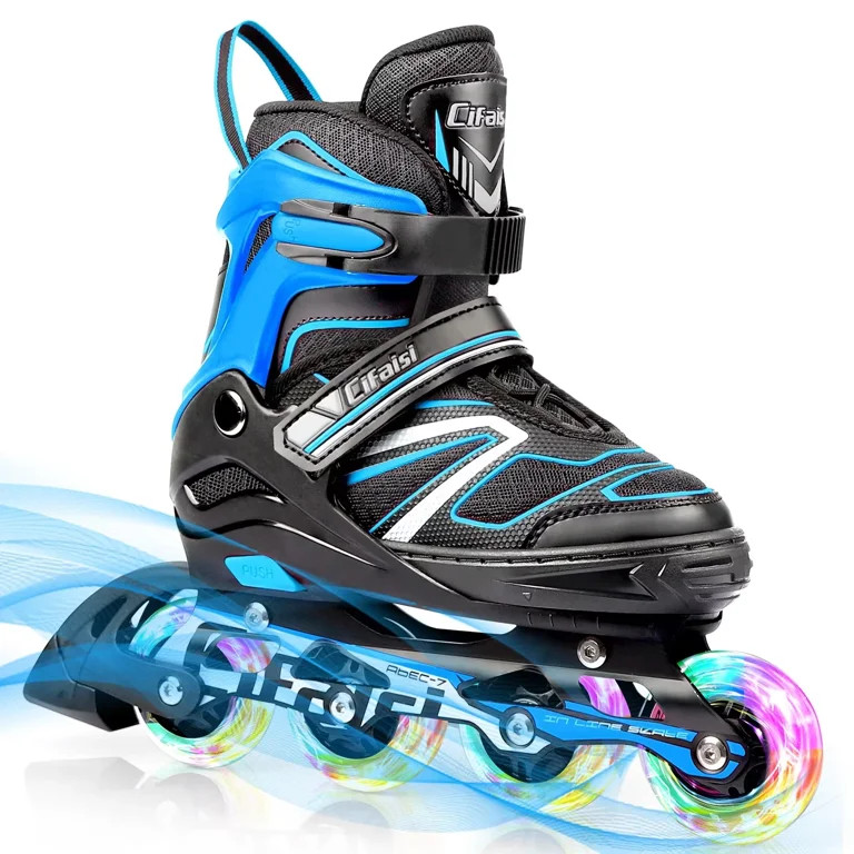 Cifaisi Adjustable Inline Skates with Illuminating Wheels for Kids,Girls and Boys,Size 3-5 | Walmart (US)
