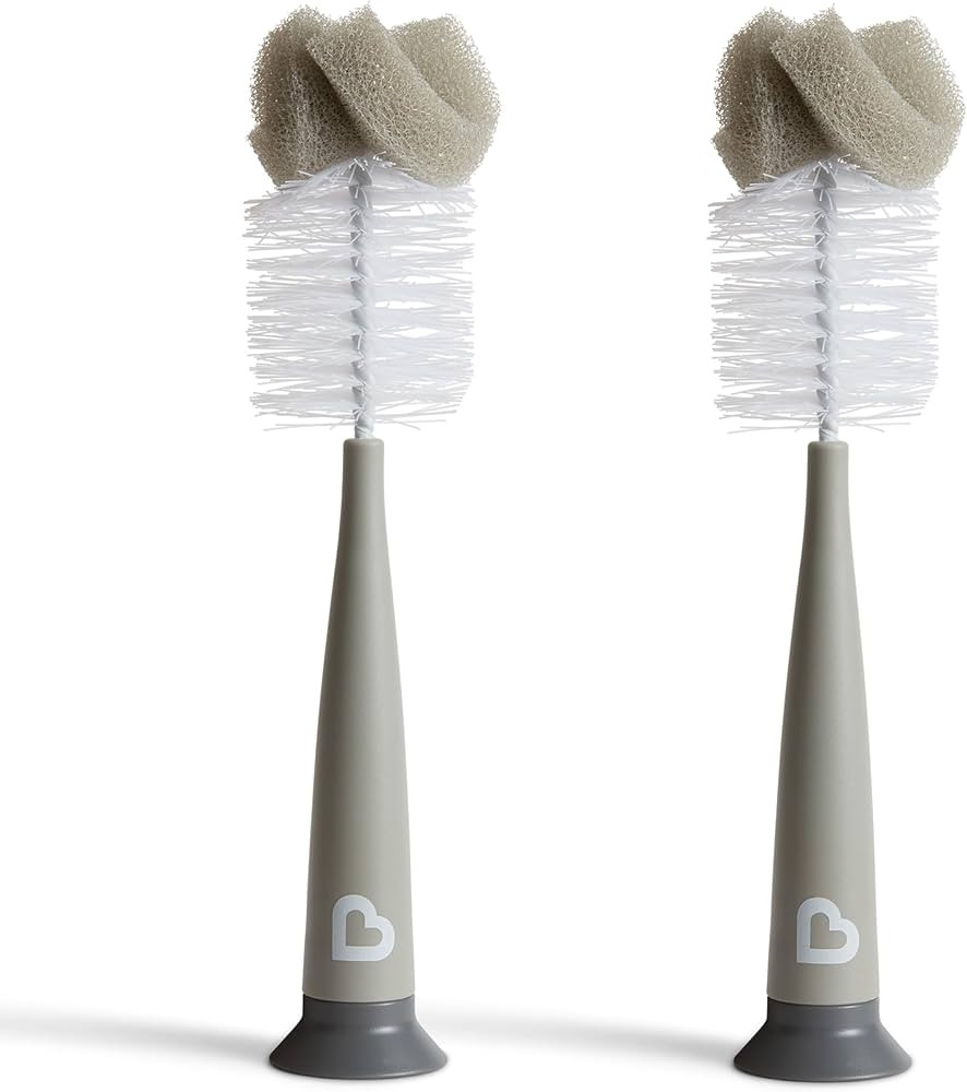Munchkin® Sponge™ Bottle Brush, Modern Design, 2 Pack, Grey | Amazon (US)