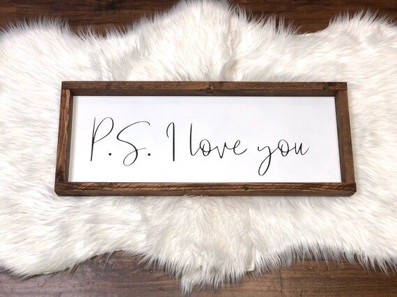 P.s. I love you | Headboard sign | Anniversary gift | Couple signs | | Etsy (US)