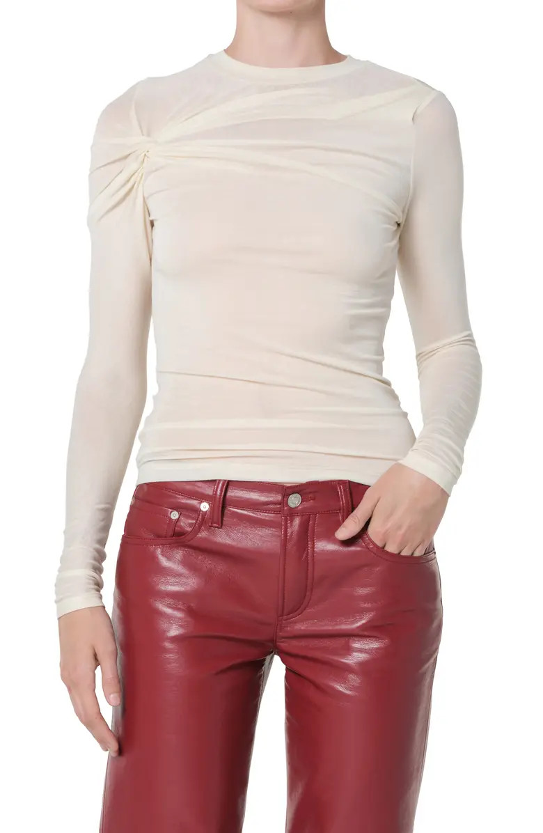 AGOLDE Lissa Twist Front Long Sleeve T-Shirt | Nordstrom | Nordstrom