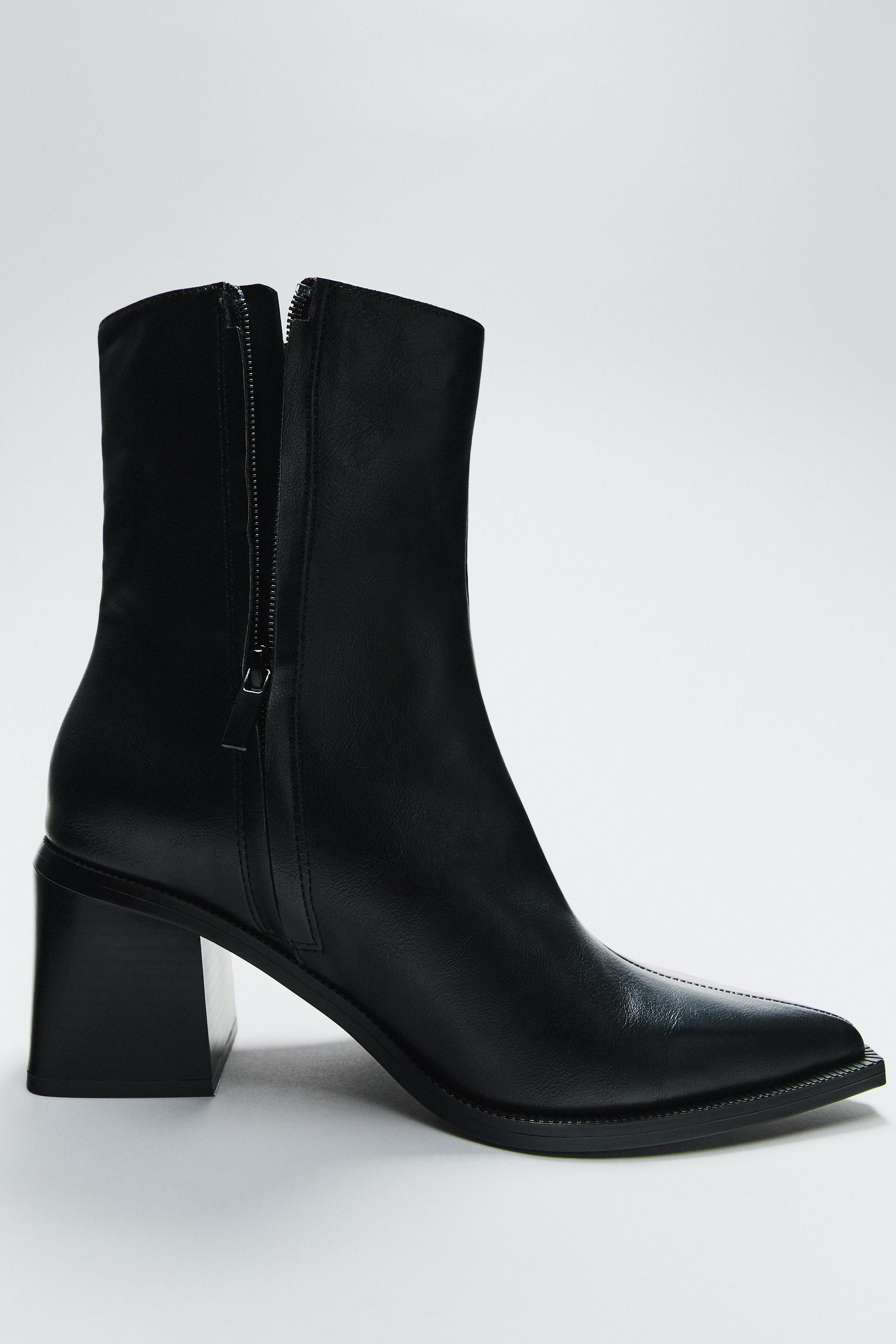 WIDE HEELED ANKLE BOOTS | Zara US