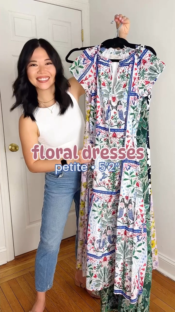 OUTFIT 1
Navy floral dress (2P)
White and navy dress
Navy floral midi dress
Straw bag
Straw tote bag
Brown sandals (TTS)

OUTFIT 2
Green floral one shoulder dress (XS)
Green floral dress 
Brown bag 
Brown evening bag 
Brown mule sandals 
Brown sandals 

OUTFIT 3
White floral dress (XSP)
Short sleeve dress
Floral midi dress
Straw bag
Straw bucket bag
Tan sandals (TTS)
Studded sandals

OUTFIT 4
Purple floral dress (0P)
Straw tote bag 
Straw bag 
Braided sandals  (TTS)
Loft dress 
Spring dress 
Brunch dress 
Mother’s Day dress
Casual dress

#LTKwedding #LTKsalealert #LTKSeasonal