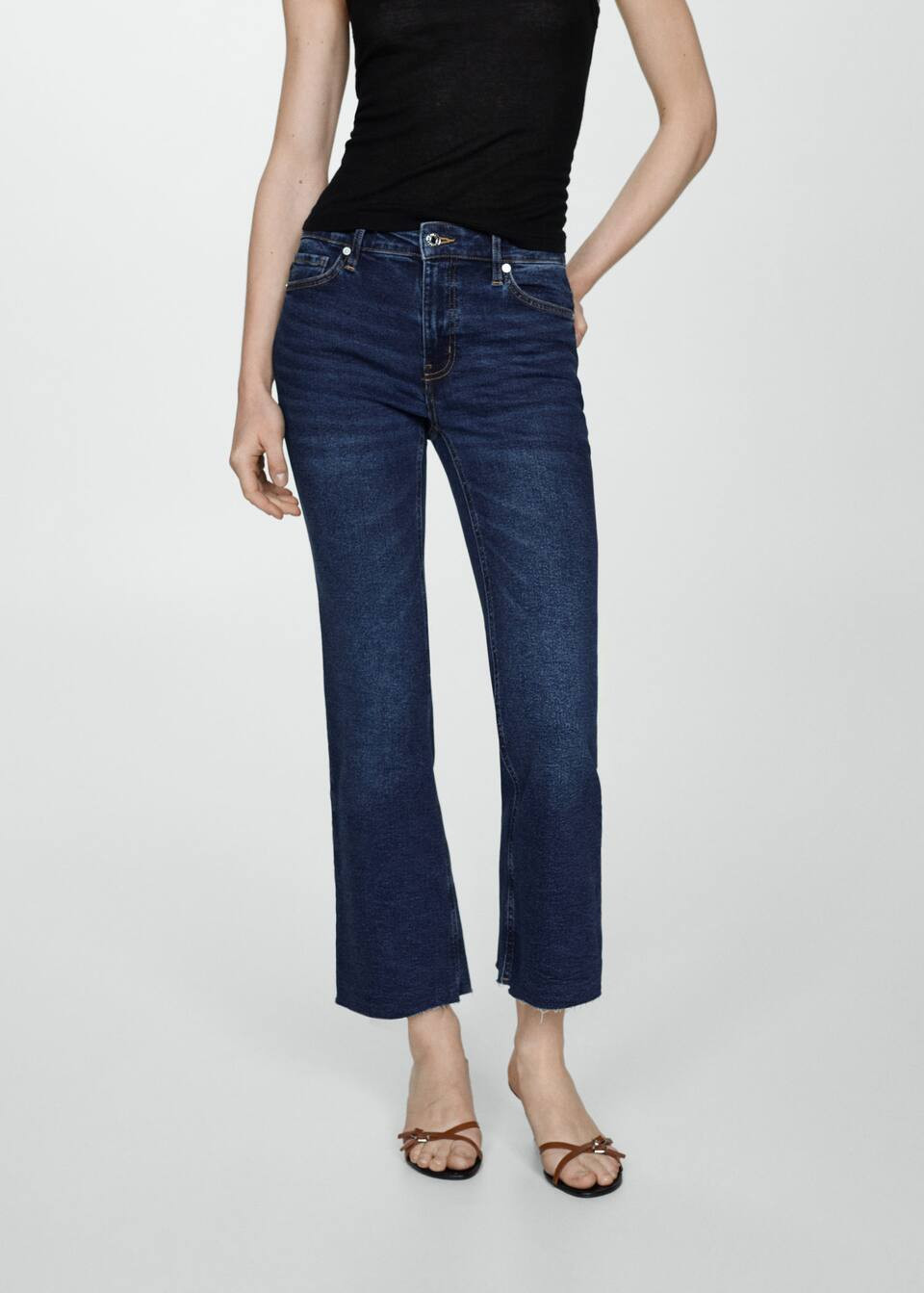 Crop flared jeans | MANGO (US)