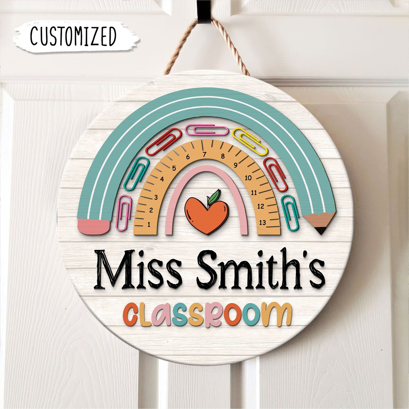 Personalized 3D Teacher Door Sign Teacher Appreciation Gifts - Etsy | Etsy (US)