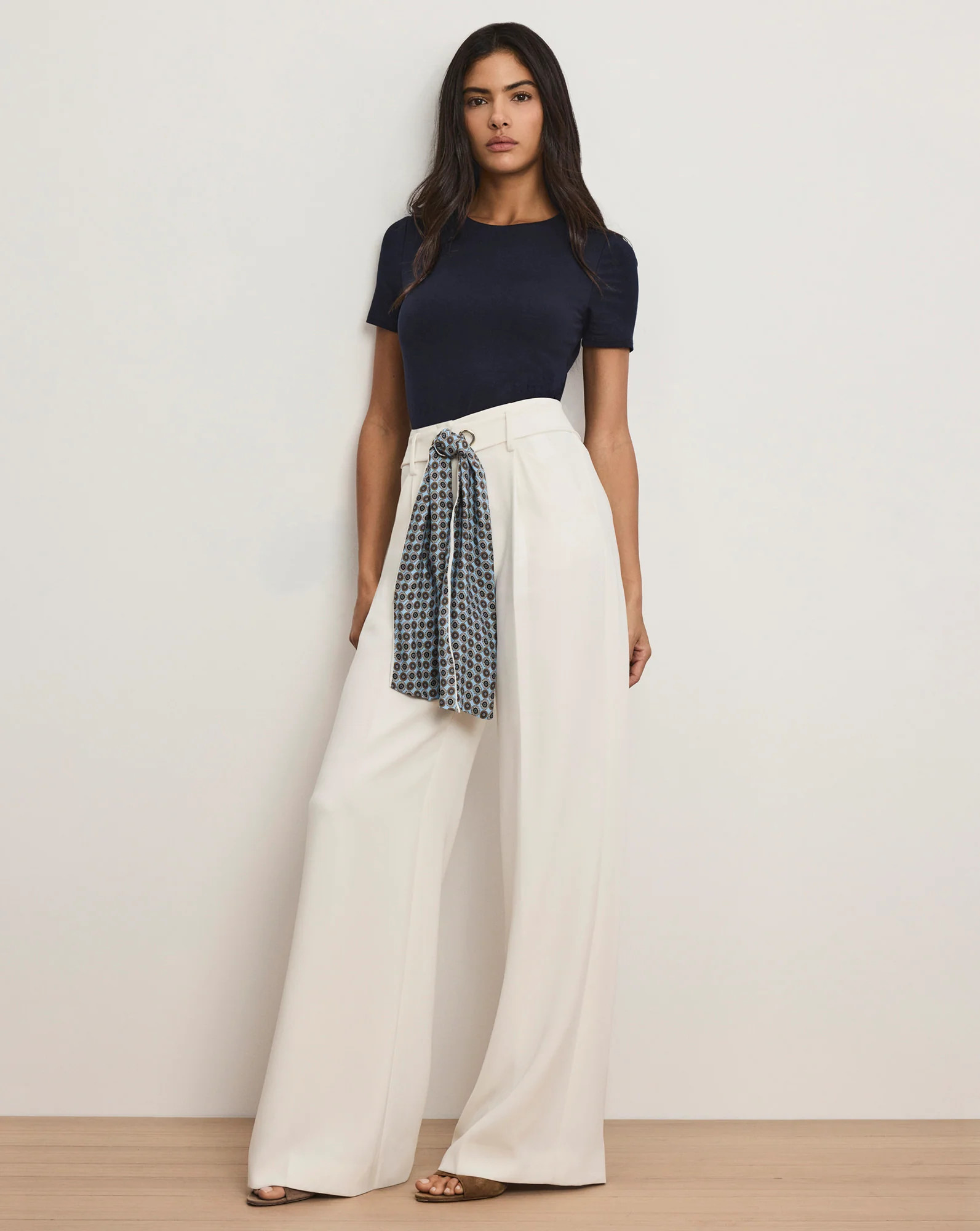 Tai Belted Wide-Leg Pant | Veronica Beard