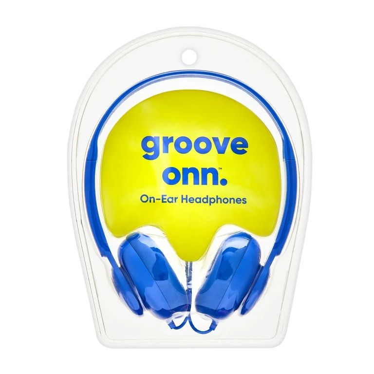 onn. Wired on-Ear Headphones, Blue (New) | Walmart (US)