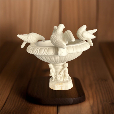Antique Alabaster Hand carved Bird Bath With Putties At Base   | eBay | eBay US