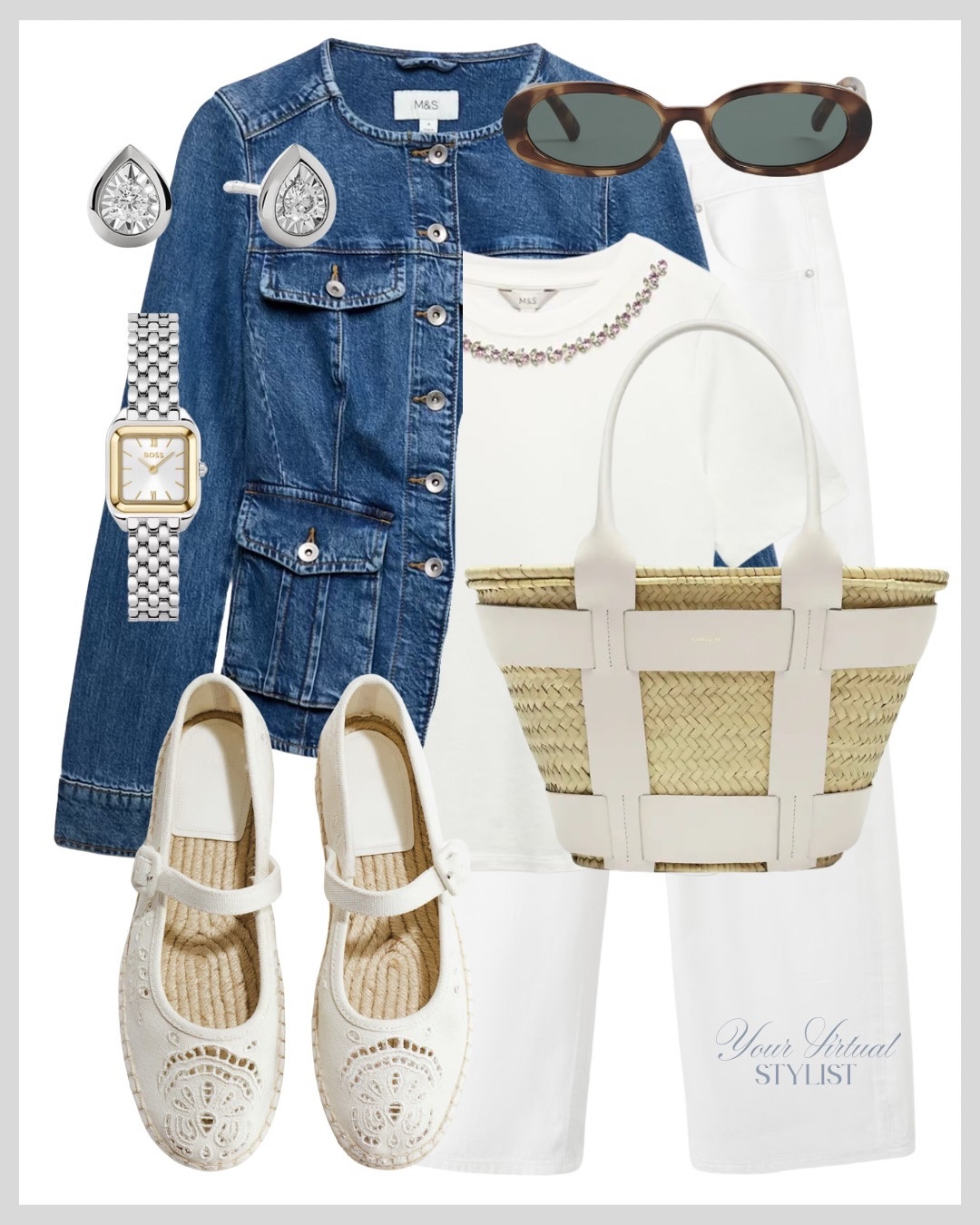 Three stylish outfits showcasing fitted collarless utility jackets✨💎

Comment «Shop» and I’ll DM you where to shop 🛍️

Make sure to FOLLOW me to get the link 🔗

You can also shop all my outfits via the Link in Bio 💫

#springoutfitideas #jackets #outfitsoftheweek #outfitinspo #virtualstylist

Spring outfit ideas, styling, fashion stylist, style, outfit inspo, outfit ideas, casual looks, everyday outfits, stylish, trendy looks, fashion trends, loafers, utility jacket, ballet flats, what to wear