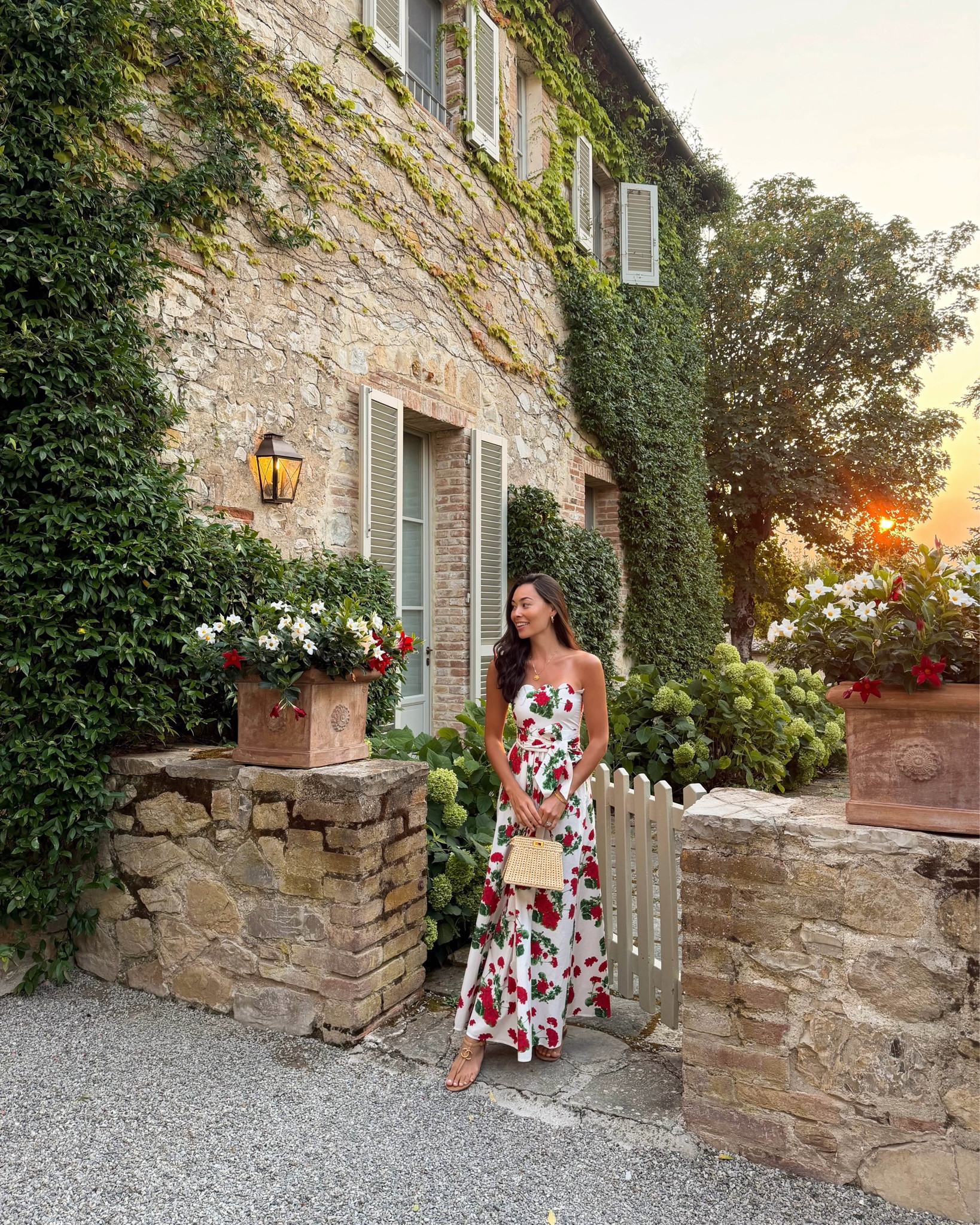 Exact dress linked on my IG - similar below! Tuscany outfit, red floral dress, Kat Jamieson style.

#LTKootd #LTKdayinmylife #LTKSeasonal