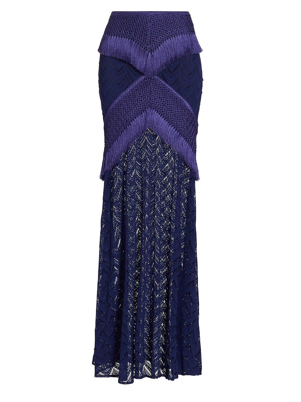 Fringe & Lace Maxi Skirt | Saks Fifth Avenue