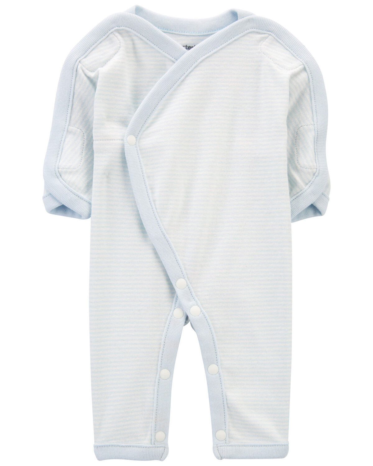 Blue Baby Preemie Striped Cotton Sleep & Play | carters.com | Carter's
