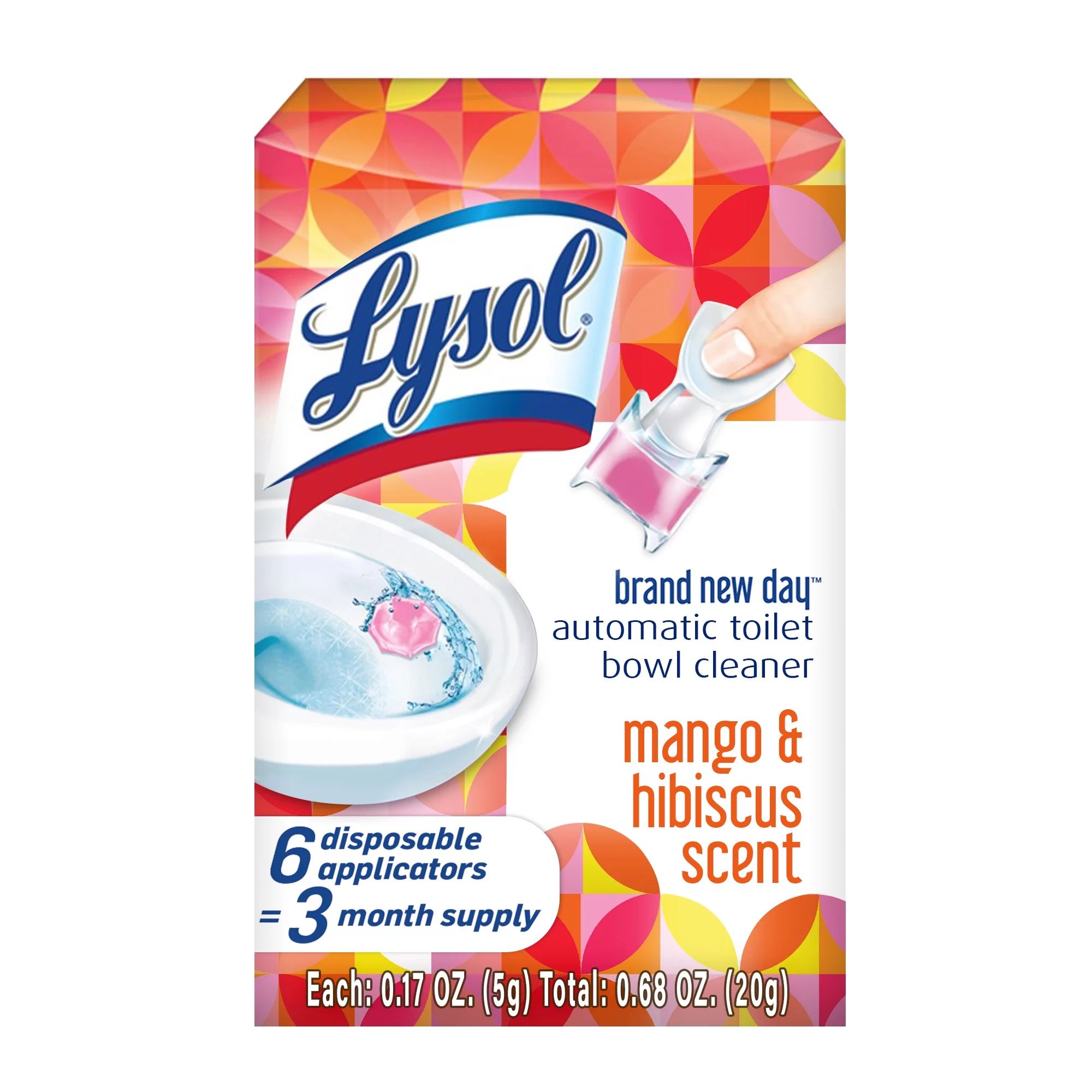 Lysol Automatic Toilet Bowl CleanerClick Gel 6ct Brand New Day Mango & Hibiscus - Walmart.com | Walmart (US)