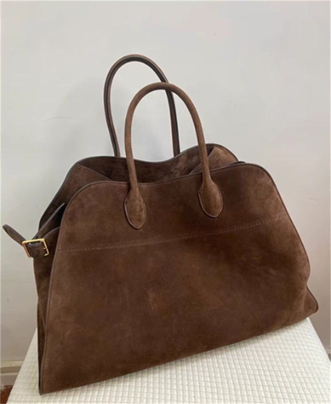 Handmade Chamois Bag Tote Bag Large Capacity Commuter Bag - Etsy | Etsy (US)