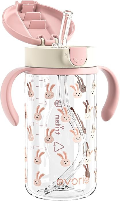 Evorie Tritan Spill Proof Toddler Straw Sippy Cup, 10 oz for Baby and Toddlers 1-3 Years Old, No ... | Amazon (US)