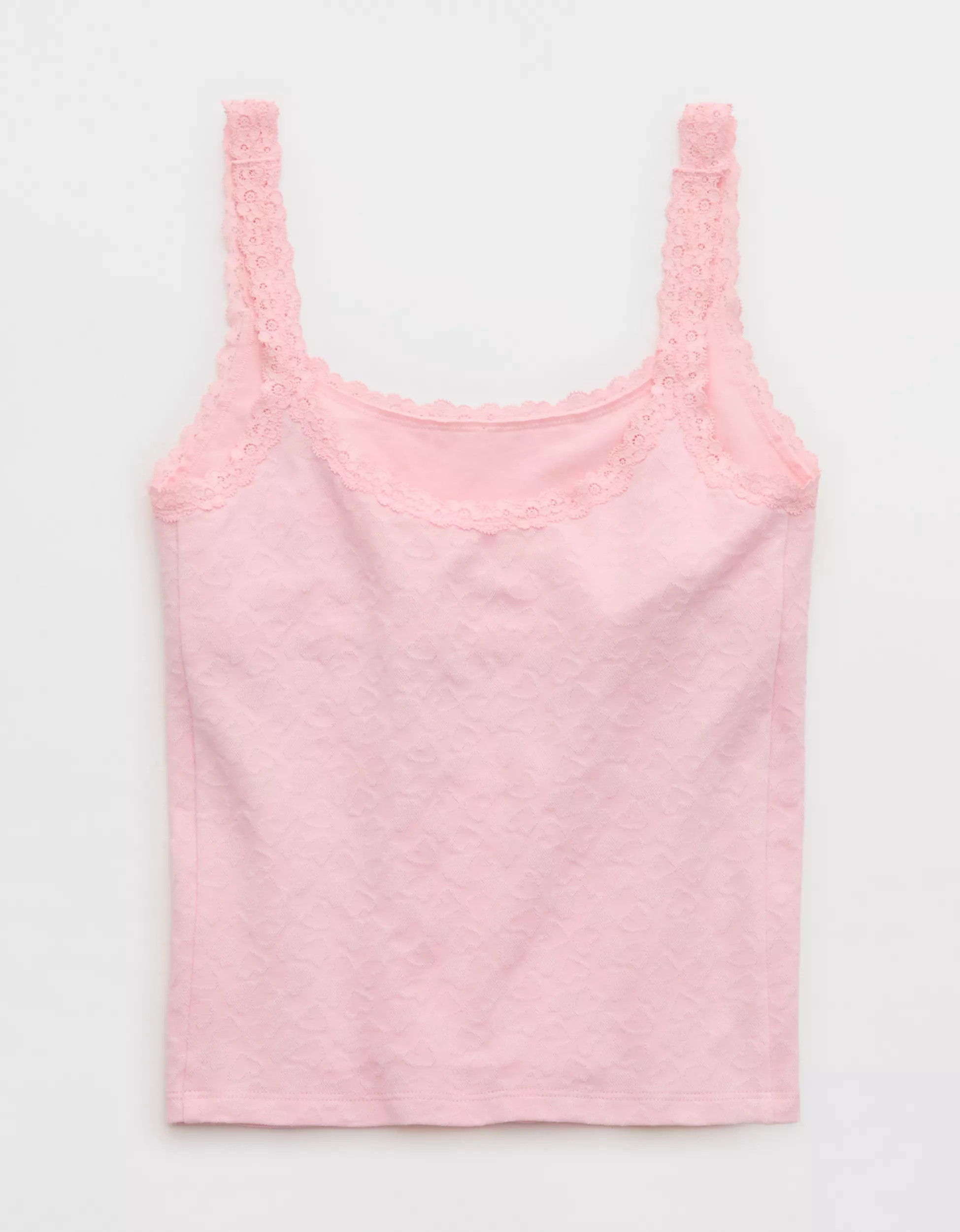 Superchill Cotton Heart Jacquard Tank Top | Aerie