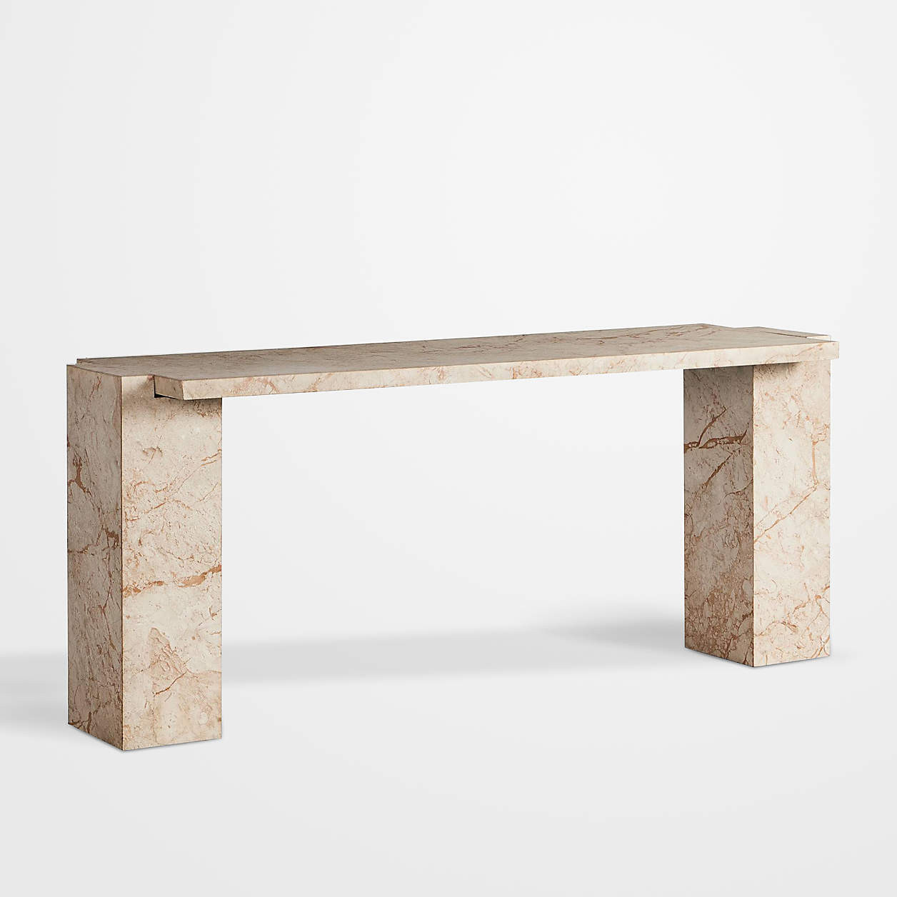 Romano 73" Marble Console Table | Crate & Barrel | Crate & Barrel
