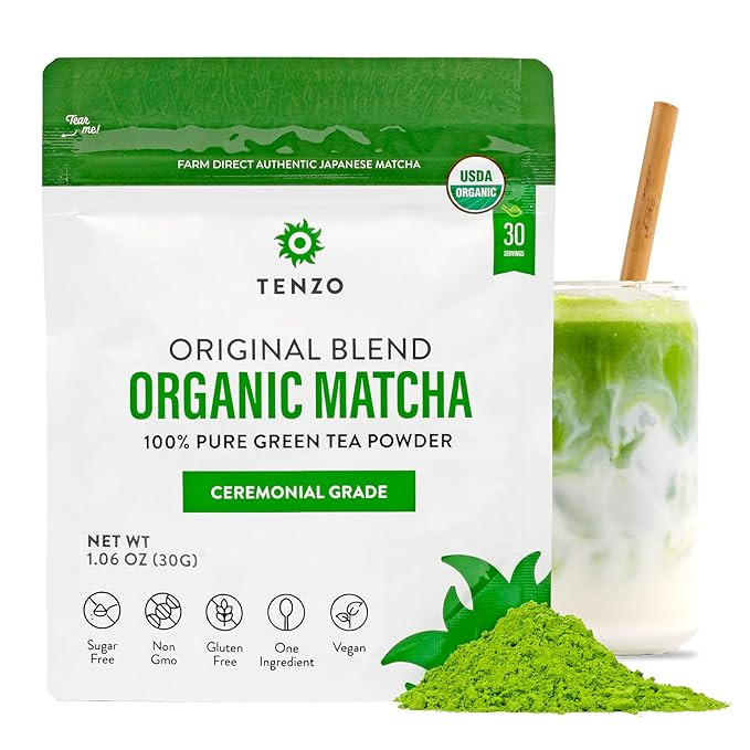Tenzo Tea Matcha Green Powder, 1.06 Ounce, Organic, Original Blend, Ceremonial Grade, Authentic J... | Amazon (US)