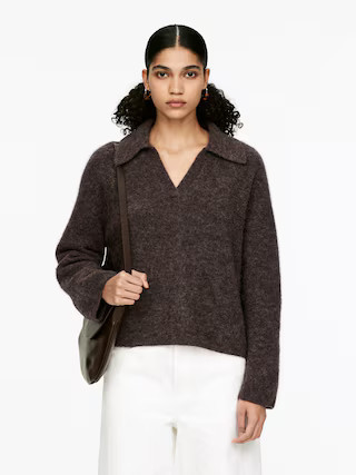 Alpaca-Wool Blend Jumper – Brown – Women – ARKET GB | Arket UK