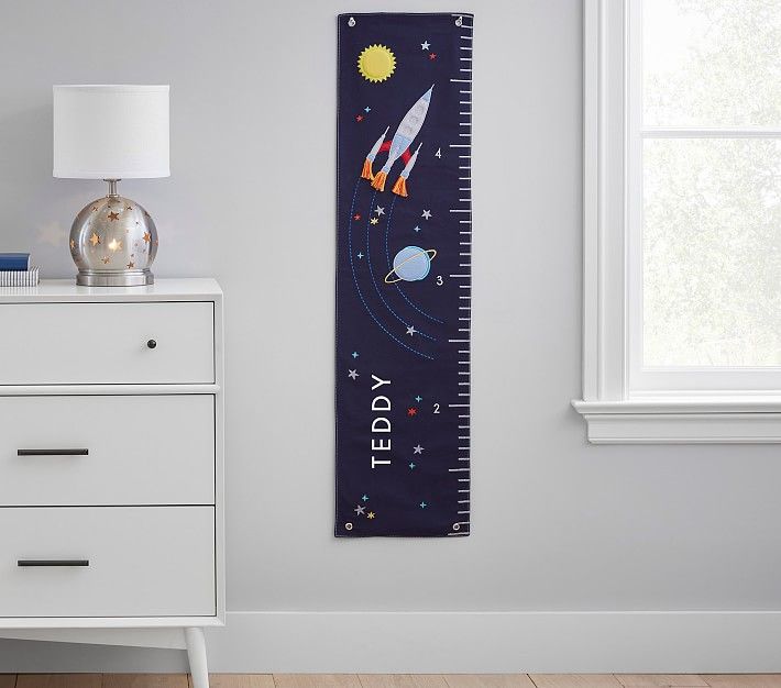 Outer Space Canvas Growth Chart | Pottery Barn Kids