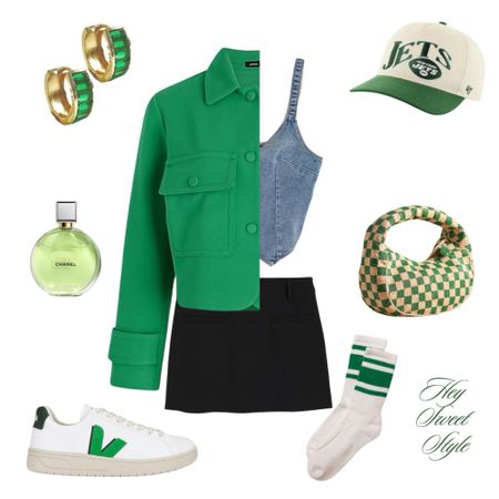 Denim corset + Kelly green jacket 💚🍀✅ #stpatricksday

#LTKfindsunder100 #LTKfindsunder50 #LTKstyletip