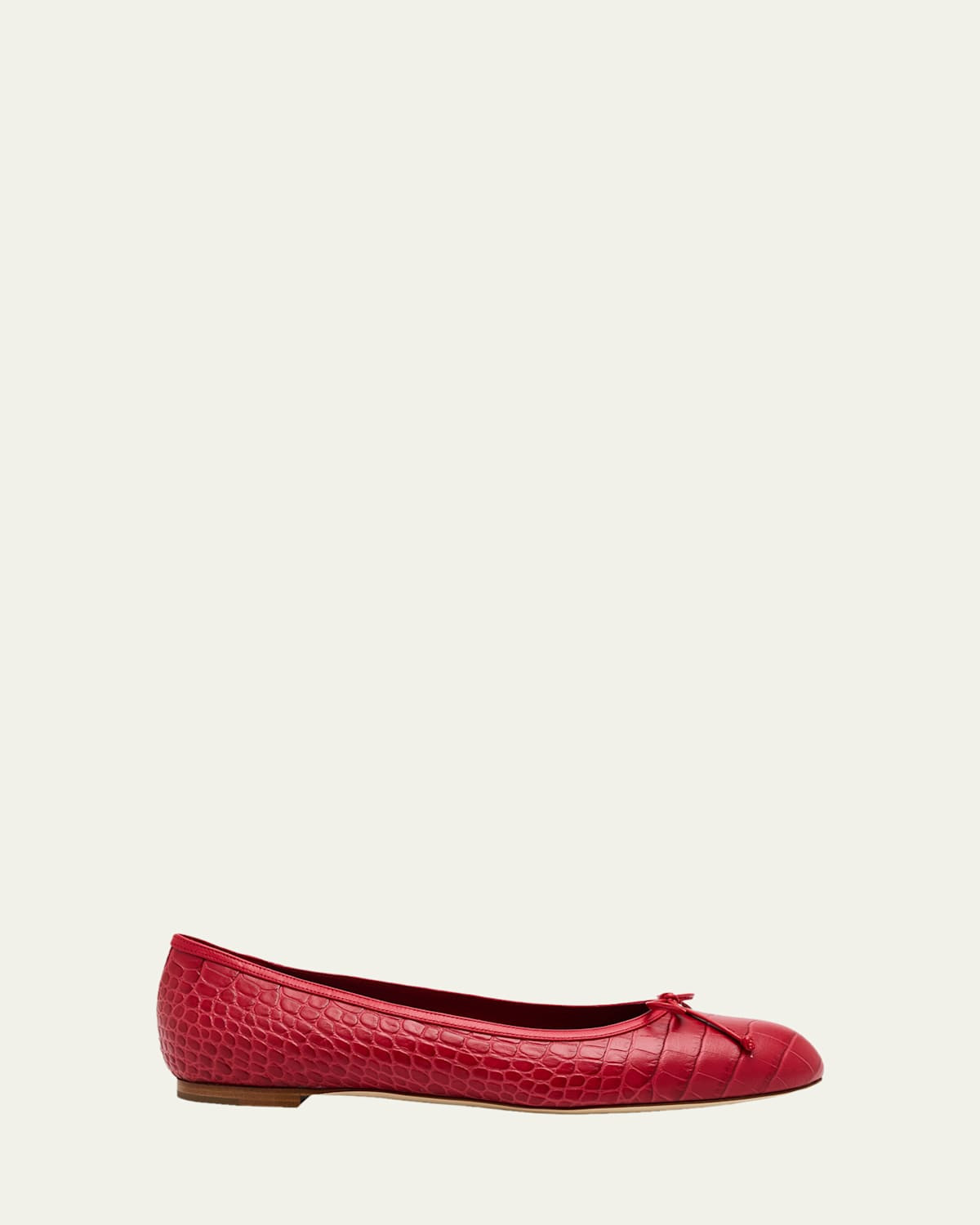 Verallim Croc-Embossed Leather Ballerina Flats | Bergdorf Goodman