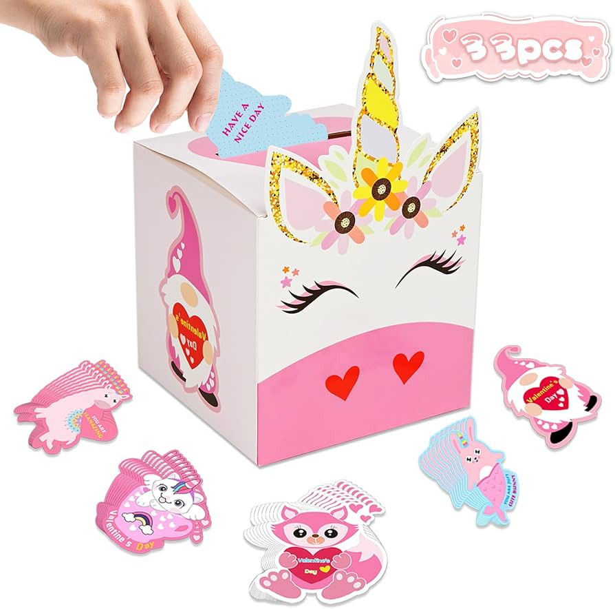 MyersCostume Valentine Boxes for Kids,Valentines Day Cards,for Classroom Exchange Prizes Party Fa... | Amazon (US)