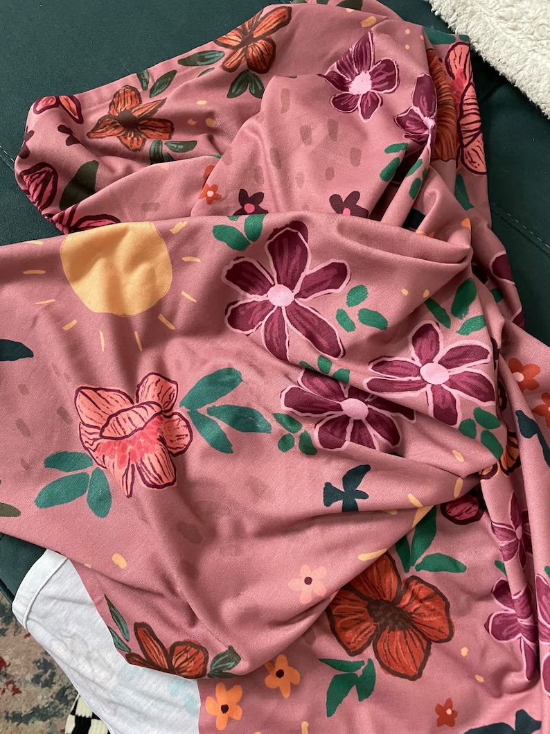 Baby Swaddle Blanket for Girls Pink Boho Nursery Blanket - Etsy | Etsy (US)