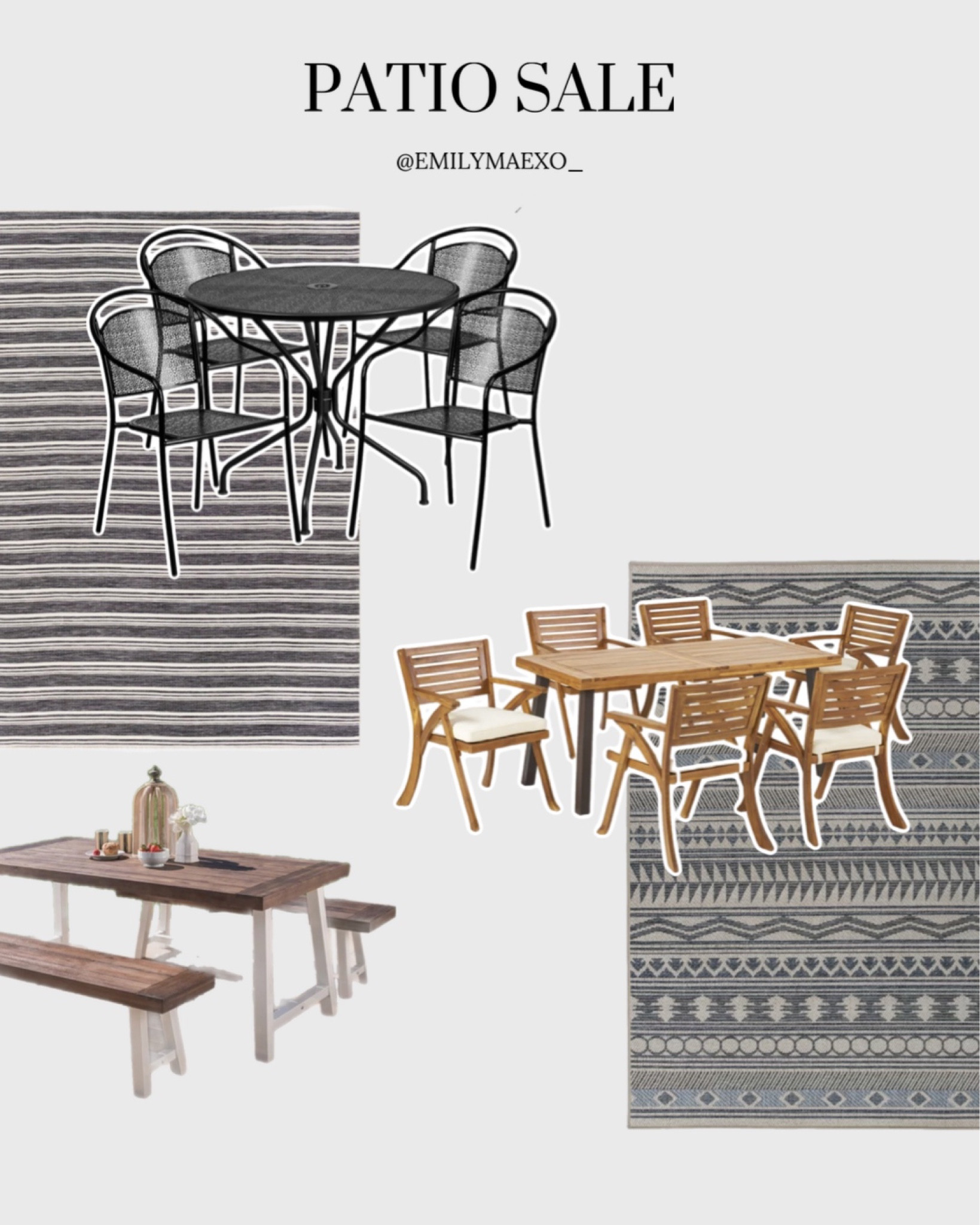 Patio furniture on sale, Memorial Day sale, outdoor rugs, outdoor seating

#LTKSeasonal #LTKhome #LTKsalealert