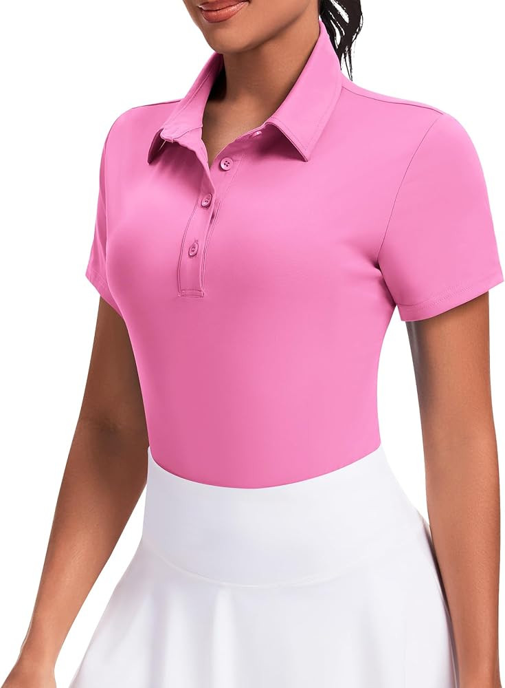 JoyGirl Womens Golf Shirt Polo Shirts Short Sleeve Collared Tops UPF 50+ Button Down Tennis Shirt... | Amazon (US)