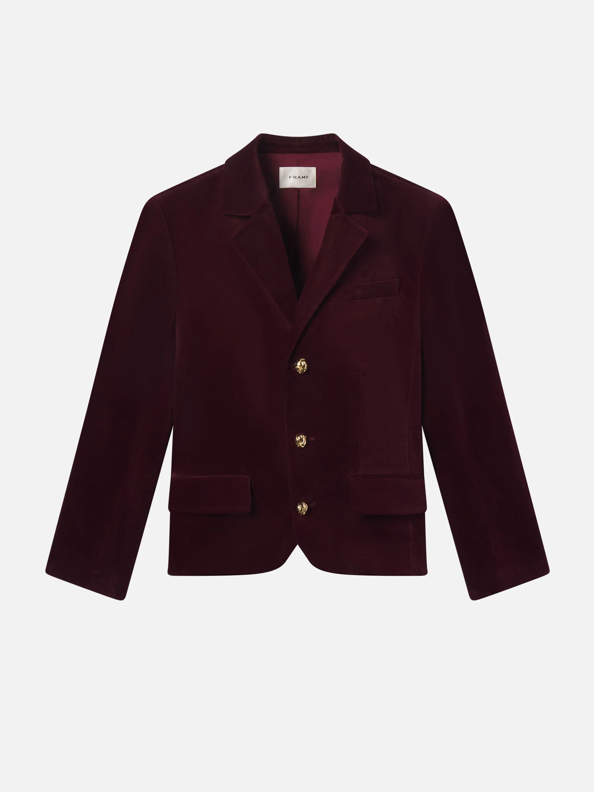 THE VELVET SMART BLAZER CABERNET | Frame Denim