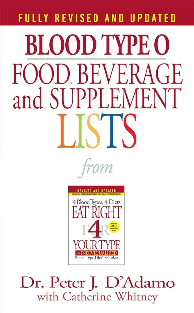 Blood Type O Food, Beverage and Supplement Lists (Eat Right 4 Your Type) | Amazon (US)