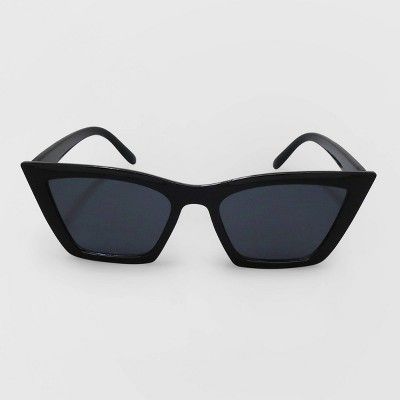 Women's Cateye Plastic Silhouette Sunglasses - Wild Fable™ Black | Target