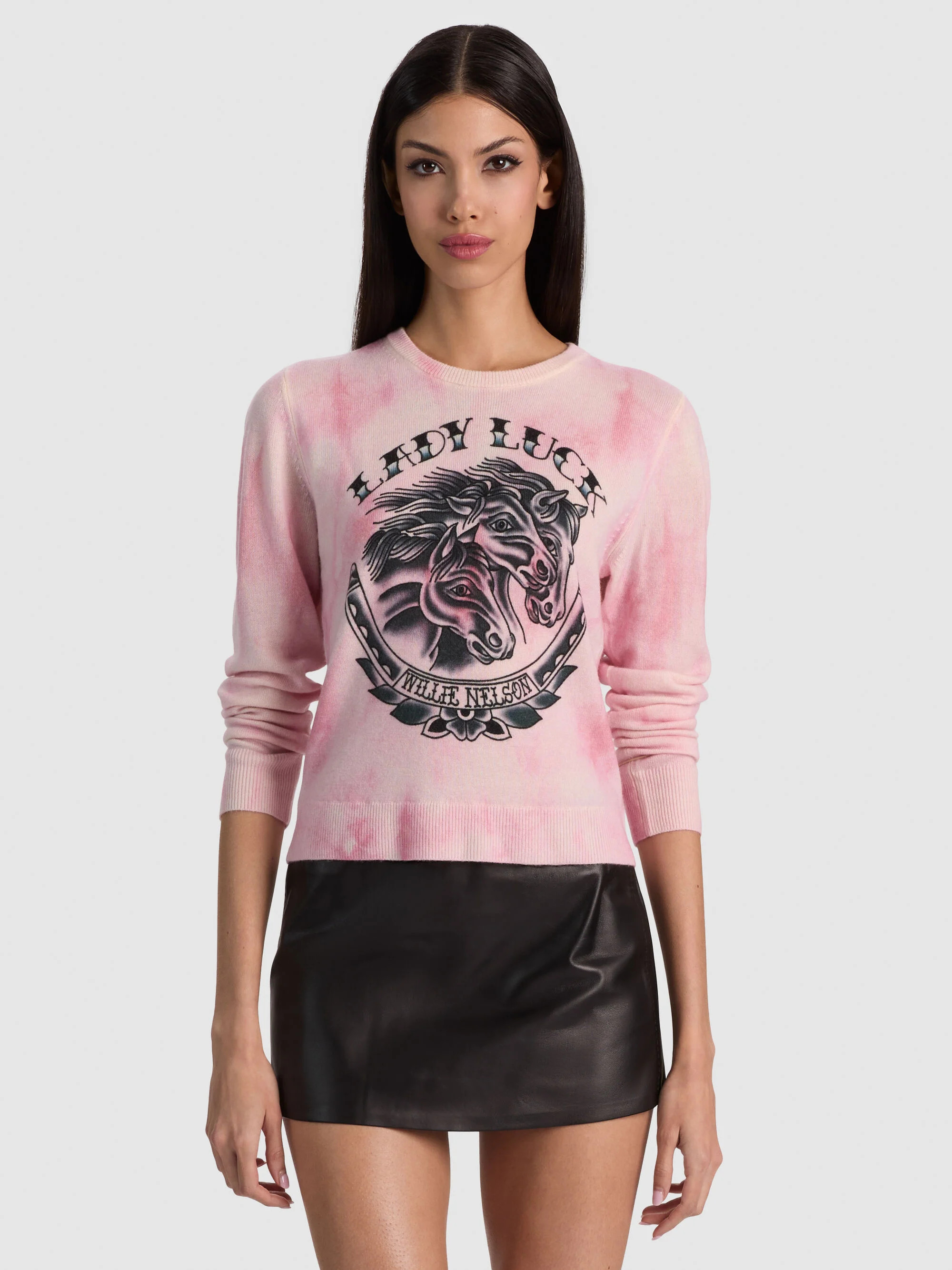 CAROLEE WOOL PRINTED PULLOVER | Alice + Olivia