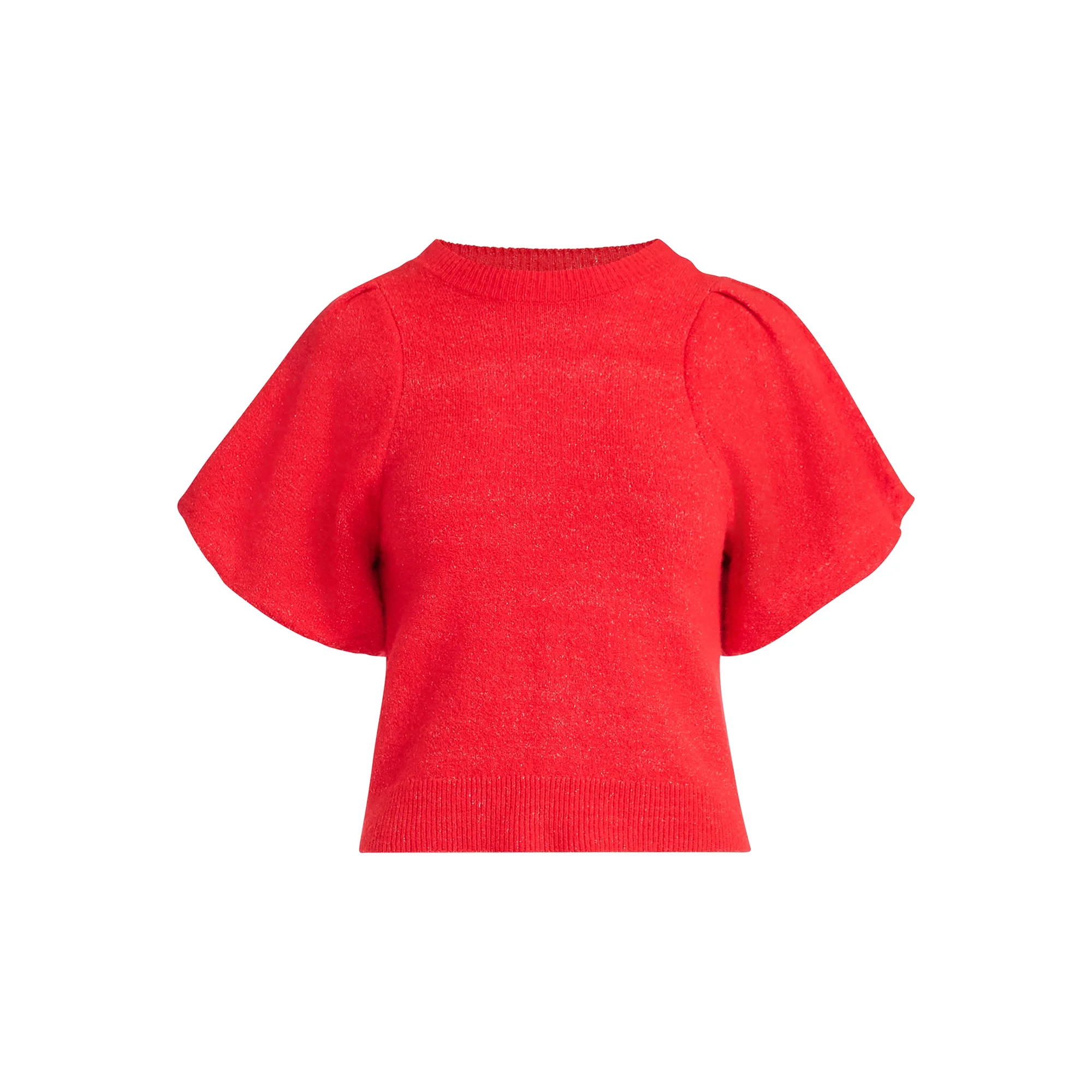 Scoop Women's and Women's Plus Sweater Top with Puff Sleeves, Lightweight, Sizes XS-4X | Walmart (US)
