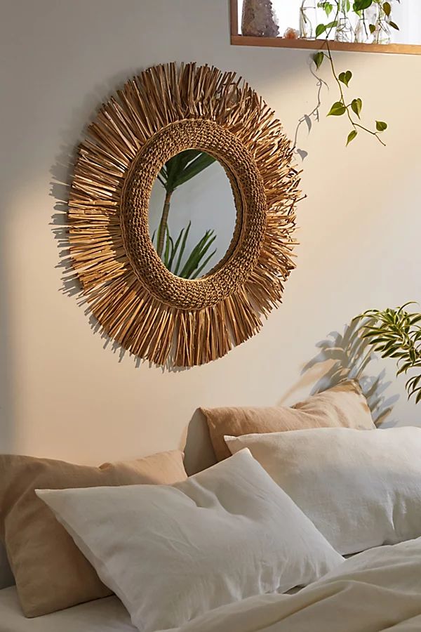Seagrass Wall Mirror | Urban Outfitters (US and RoW)