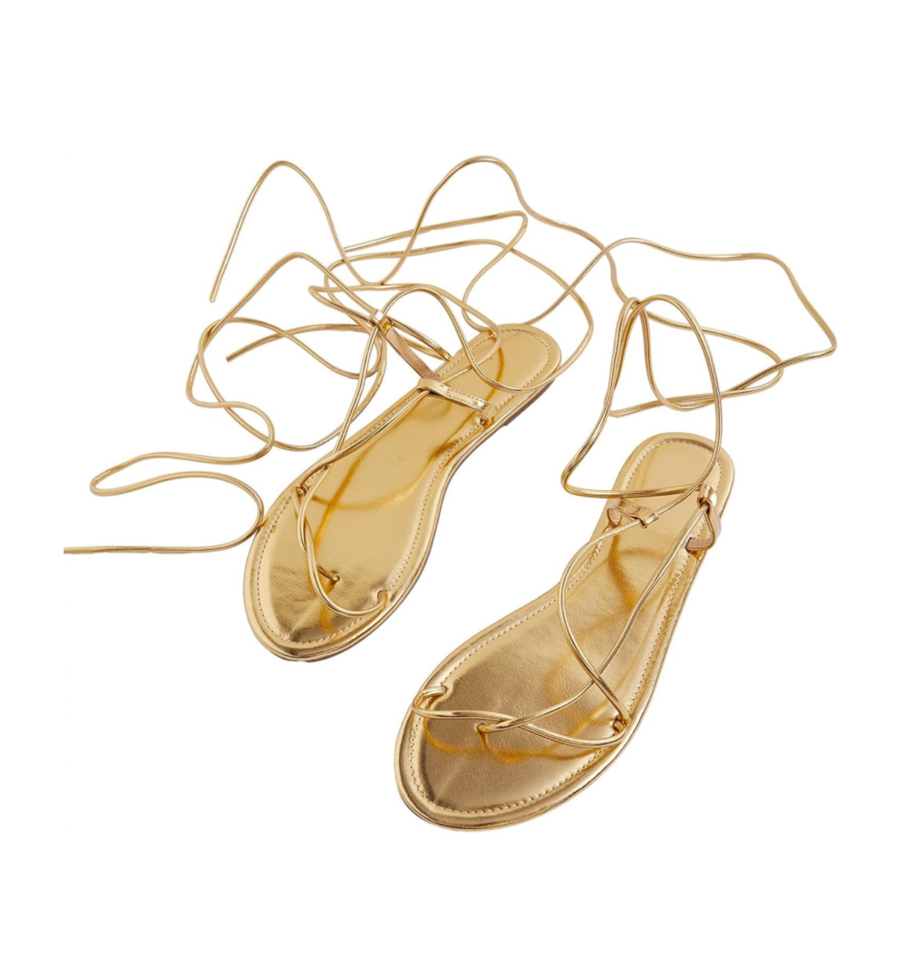 Lace Up Summer Sandal. Love this trend and think it looks great with linen shorts or a summer dress - short or long. Love the metallic sandal  

#LTKShoeCrush #LTKStyleTip #LTKFindsUnder50