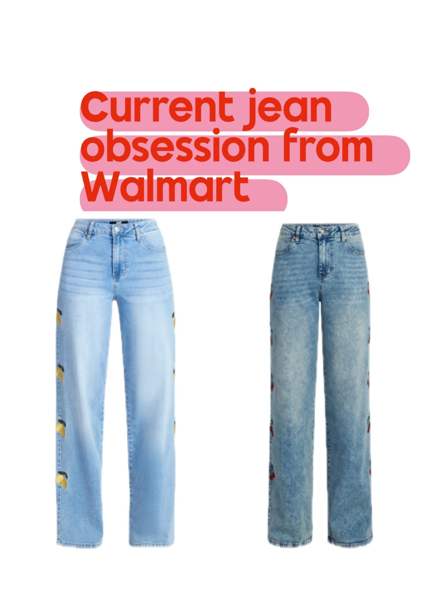 Love these cute little fruit detail all along the sides of these jeans for under $25 for the Walmart 

#LTKootd #LTKMidsize #LTKgrwm