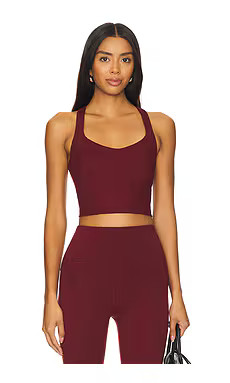 Beyond Yoga Powerbeyond Intensity Racerback Cropped Tank Top in California Merlot from Revolve.co... | Revolve Clothing (Global)