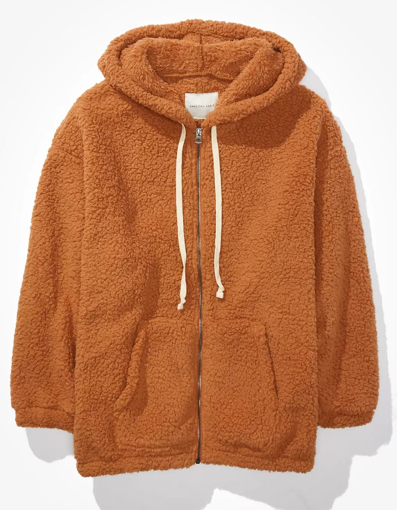 AE Sherpa Zip Up Hoodie | American Eagle Outfitters (US & CA)