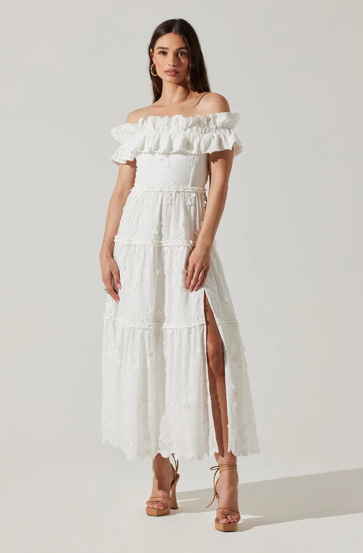 Piccola Off Shoulder Midi Dress | ASTR The Label (US)