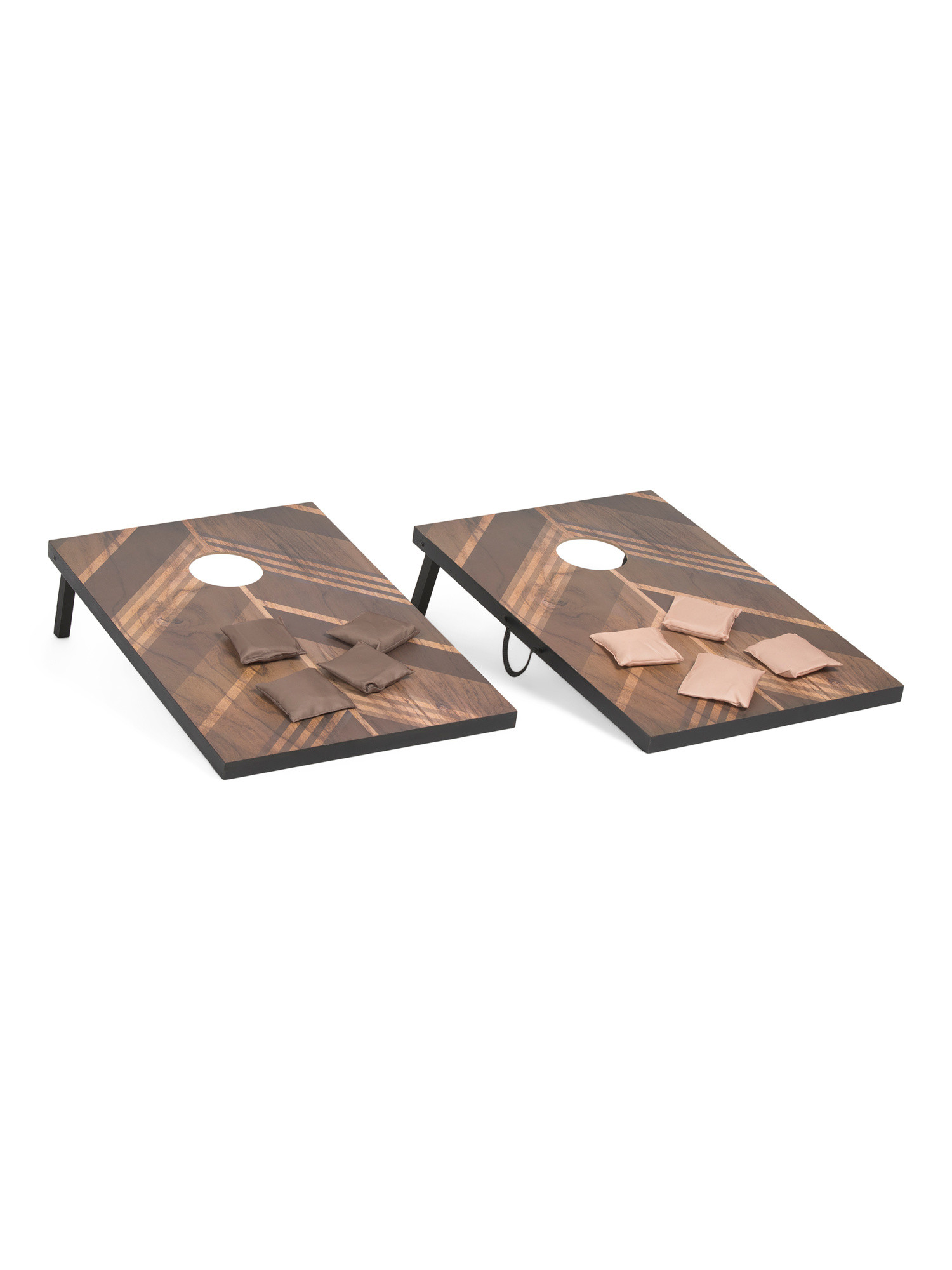 Cornhole Timber Chevron Game Set With 8 Bags | TJ Maxx