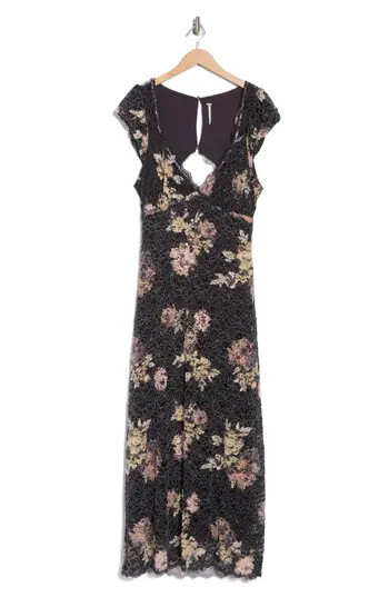 Free People Lace Butterfly Babe Maxi Dress in Black at Nordstrom Rack, Size Medium | Nordstrom Rack