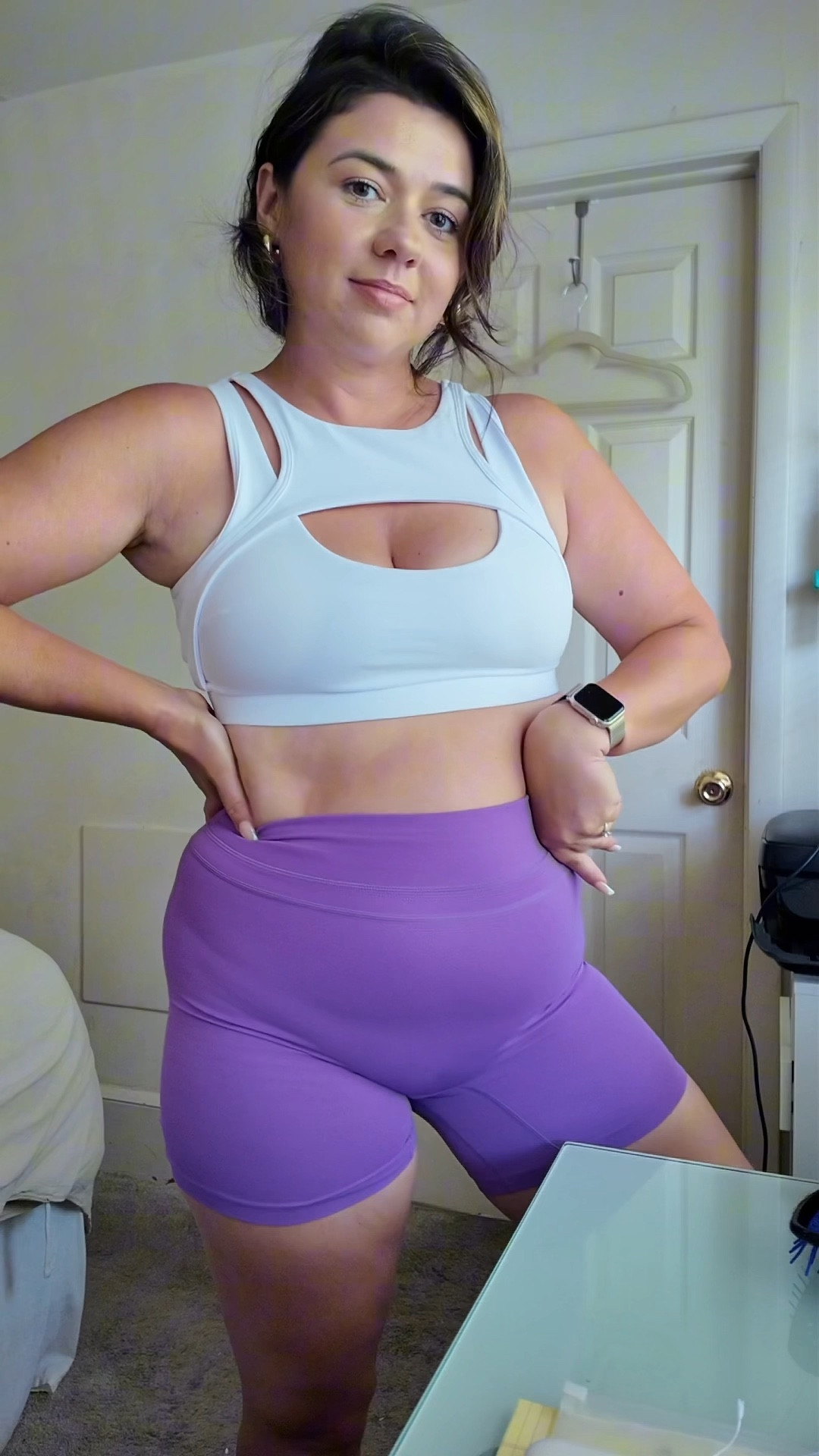 Outfit: size large in both (156 lbs 5’4) 