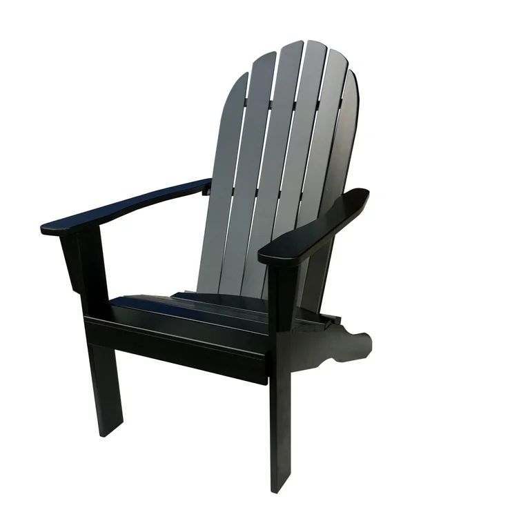 Mainstays Wood Outdoor Adirondack Chair, Black Color - Walmart.com | Walmart (US)