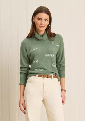 Sewing Down South x Crown & Ivy™ Sew Merry Embroidered Turtleneck Sweater | Belk