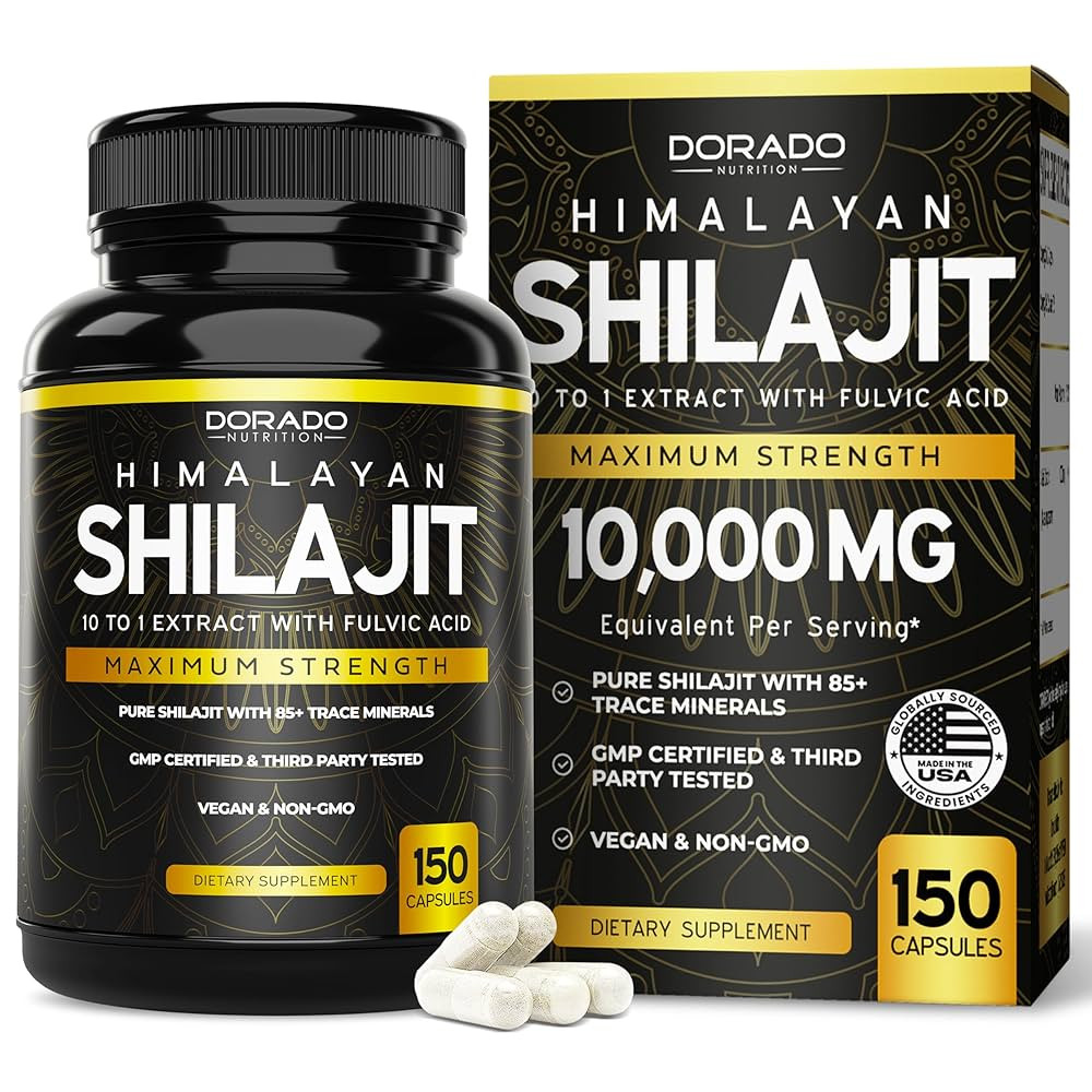Pure Himalayan Shilajit with 85+ Trace Minerals (150 Capsules, 1000mg Extract per Serving) Pure S... | Amazon (US)