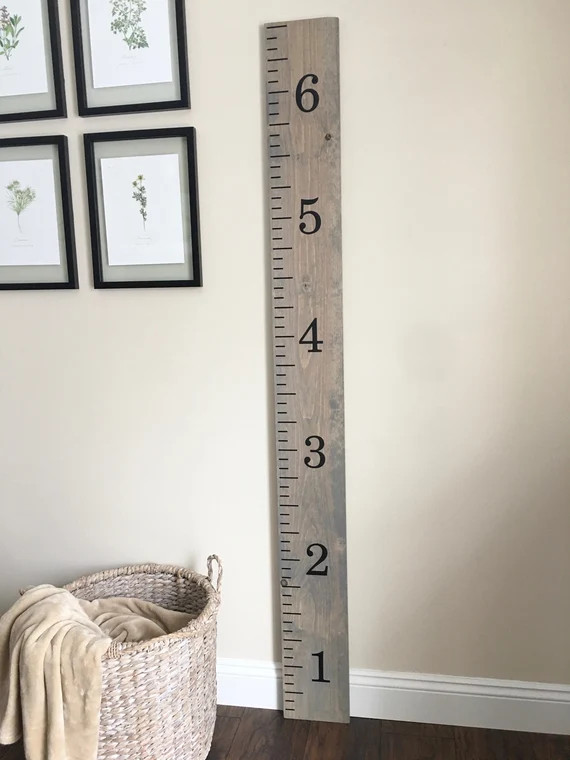 Growth Chart Ruler, Wooden Ruler Growth Chart, Growth Chart, Wooden Growth Chart, Nursery Decor, ... | Etsy (US)