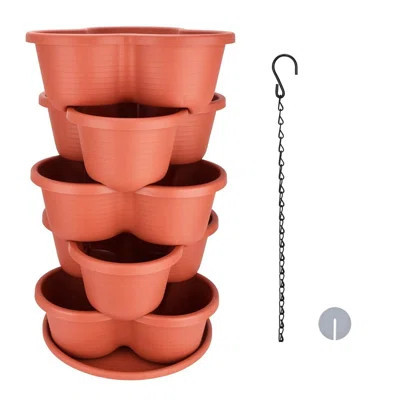 5-Tier Vertical Stackable Planter Tower – for Strawberries, Herbs & Vegetables | Wayfair North America